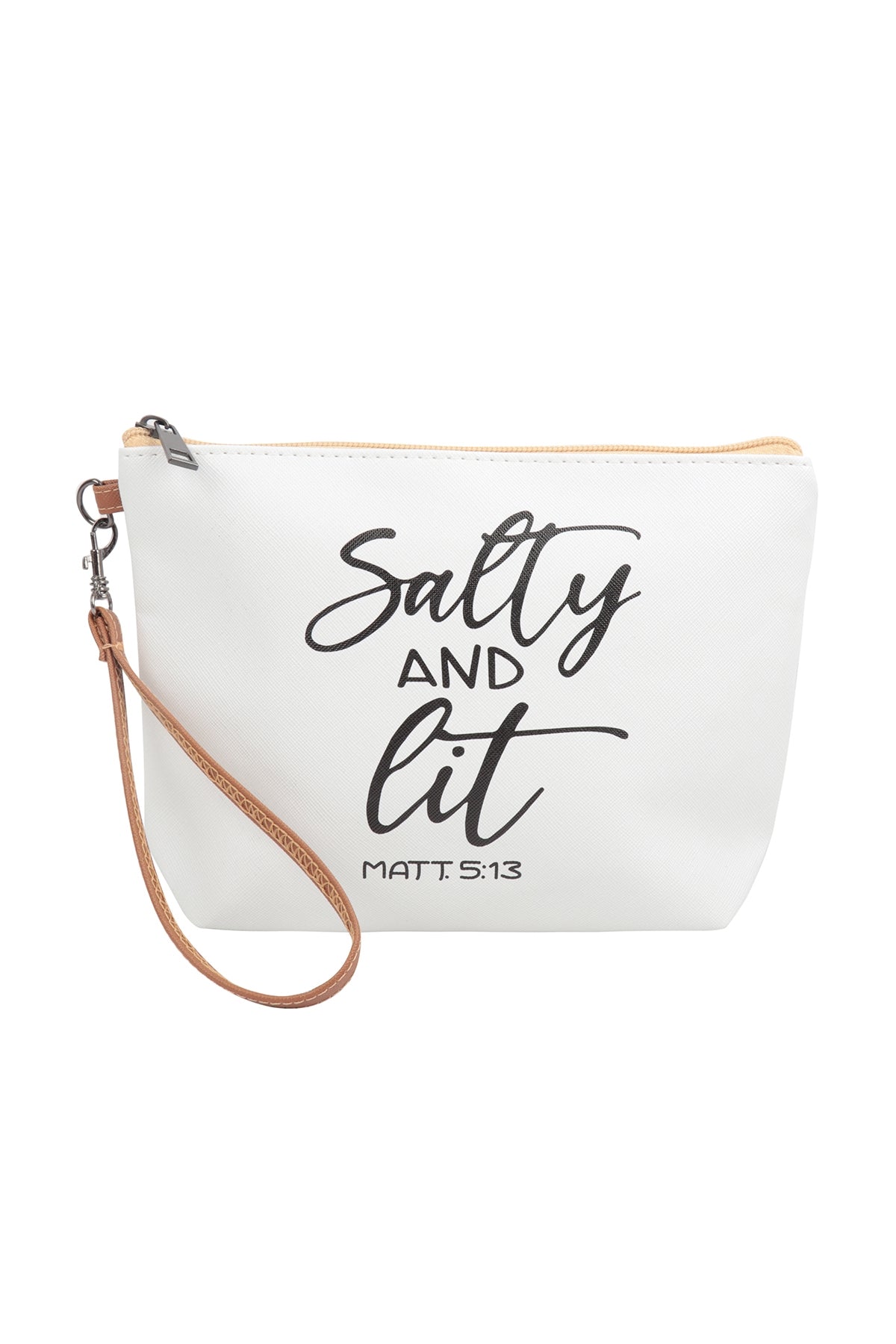 SALTY AND LIT MATT 5:13 PRINT COSMETIC POUCH BAG W/ WRISTLET (NOW $1.50 ONLY!)