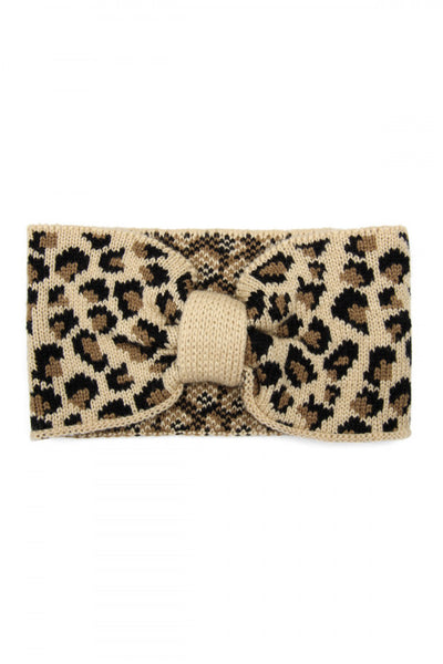 LEOPARD BOW HEADBAND