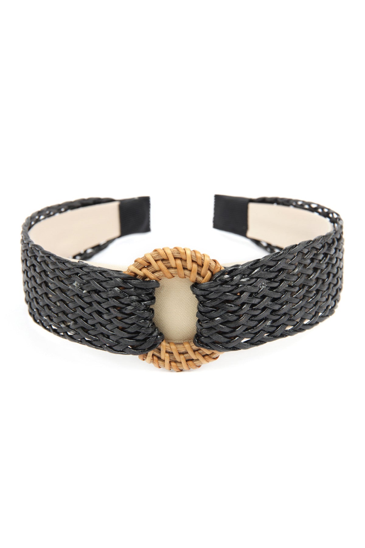 WEAVED FIBER WITH DISC WEAVED RAFFIA HEADBAND/6PCS (NOW $2.50 ONLY!)