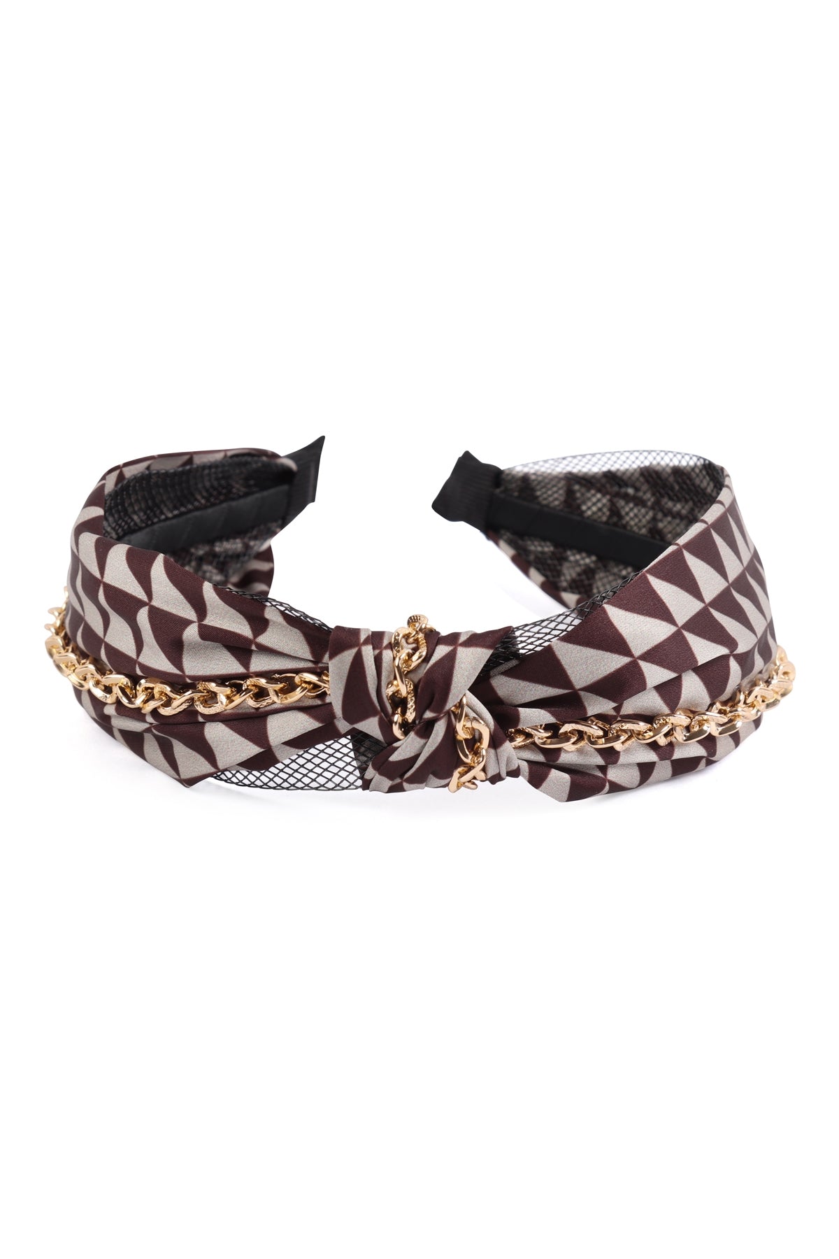 CHEVRON PATTERN WITH CHAIN KNOT HEADBAND