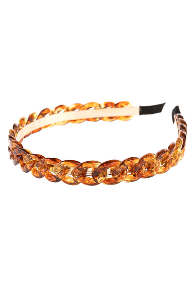 ACRYLIC CHAIN HEADBAND/6PCS