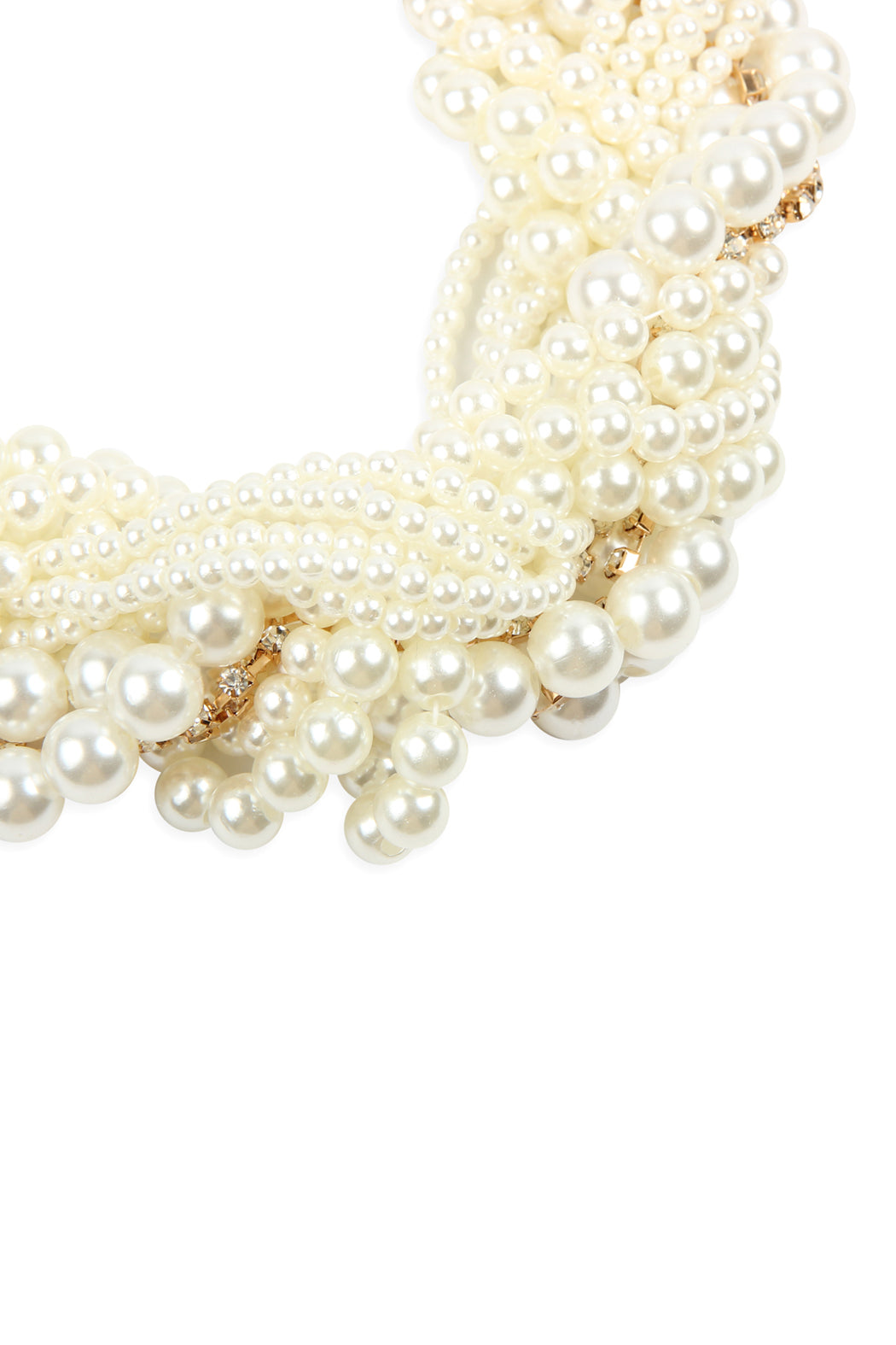 PEARL MULTI LAYERED STATEMENT NECKLACE AND EARRINGS SET/6PCS (NOW $2.75 ONLY!)