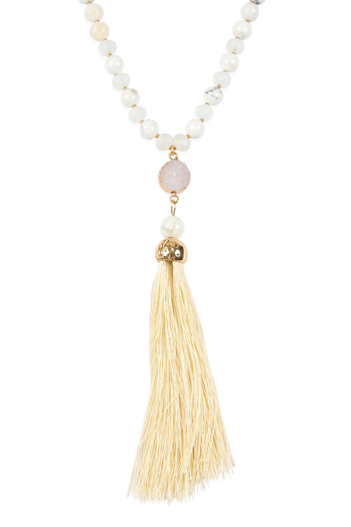 TASSEL NATURAL STONE NECKLACE