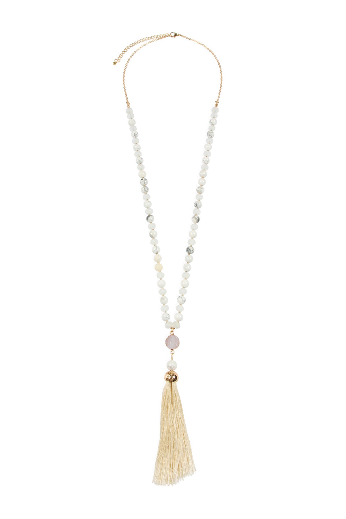 TASSEL NATURAL STONE NECKLACE