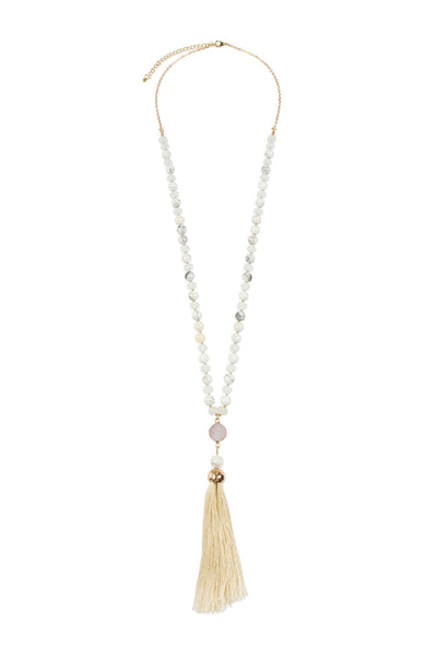 TASSEL NATURAL STONE NECKLACE