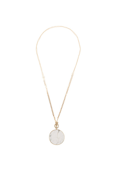 NATURAL STONE PENDANT CHAIN LAYERED NECKLACE/6PCS (NOW $2.00 ONLY!)