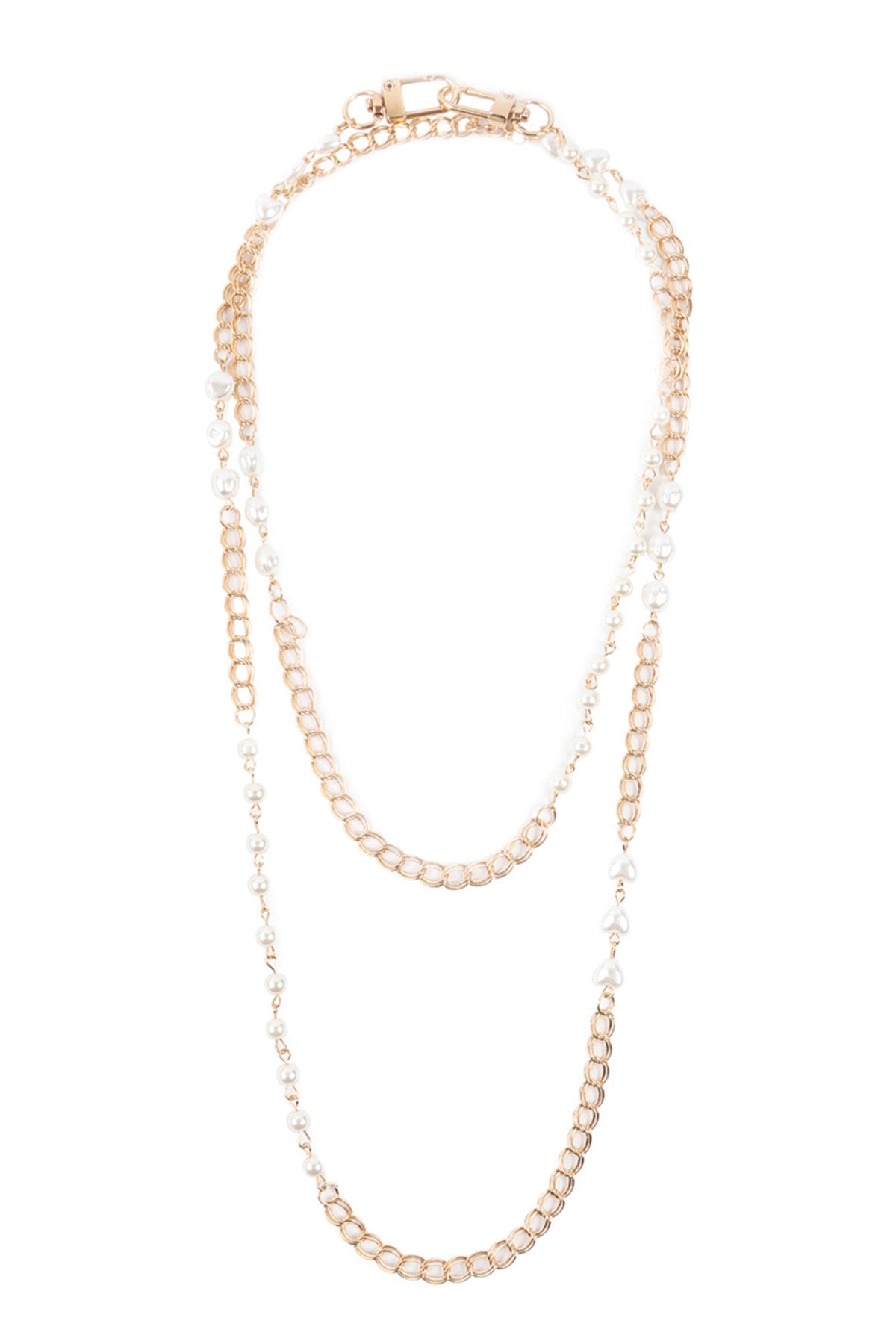 MULTI LAYERED PEARL CONVERTIBLE MASKS CHAIN OR NECKLACE BAG CHAIN