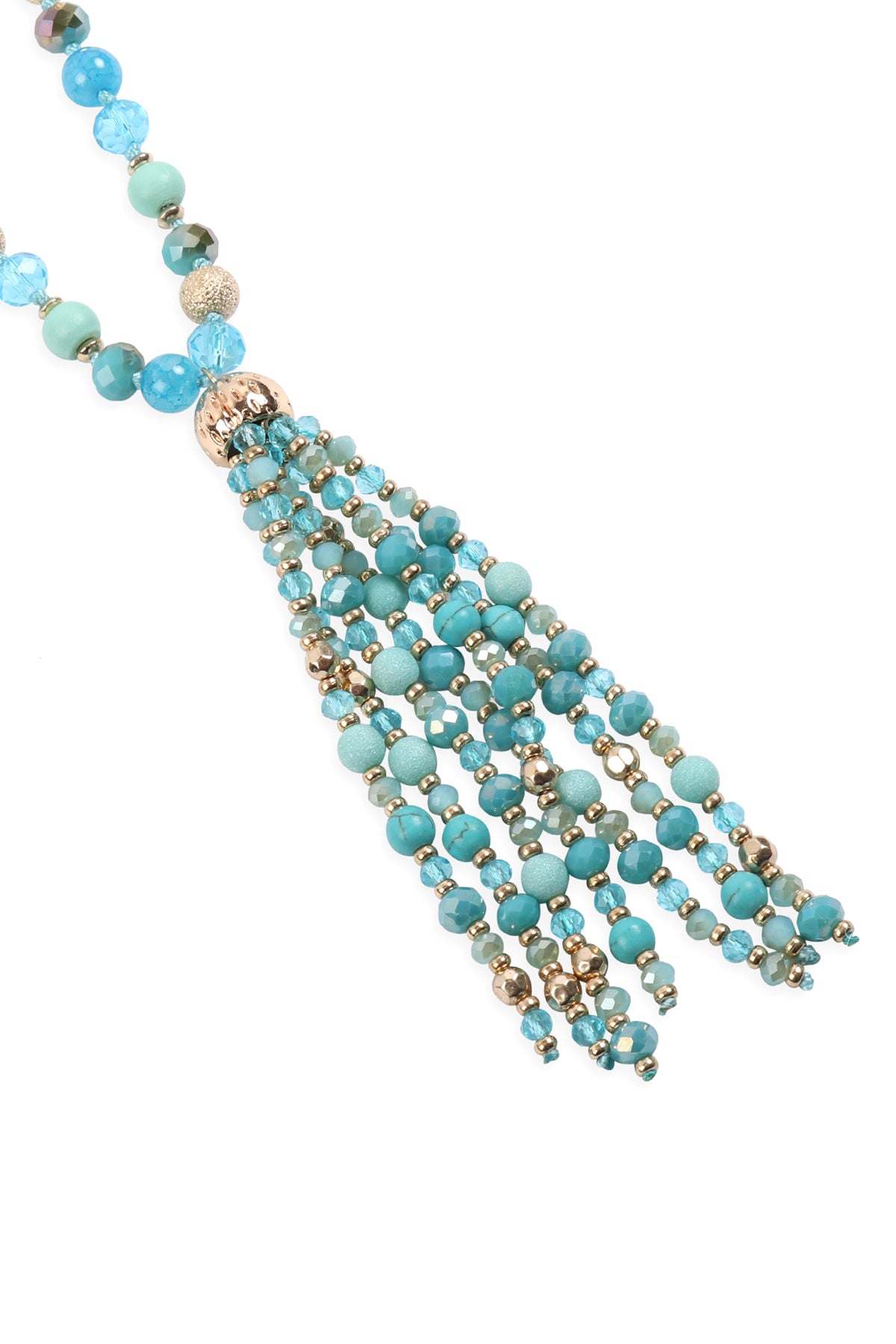 BEADED TASSEL STATEMENT NECKLACE/6PCS (NOW $2.00 ONLY!)
