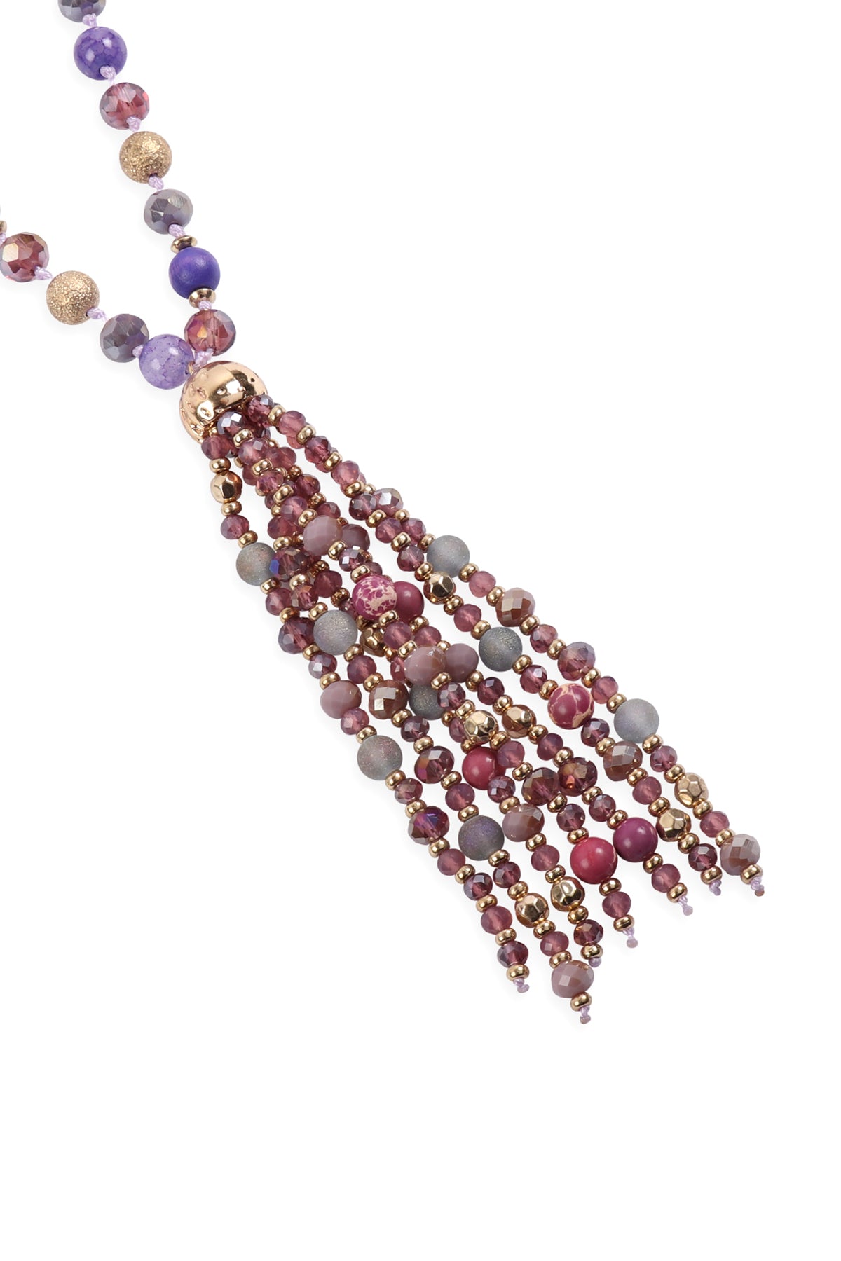 BEADED TASSEL STATEMENT NECKLACE/6PCS (NOW $2.00 ONLY!)