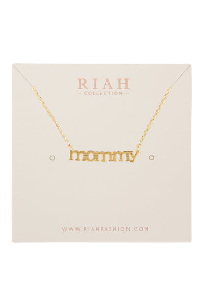 MOMMY CAST PENDANT NECKLACE