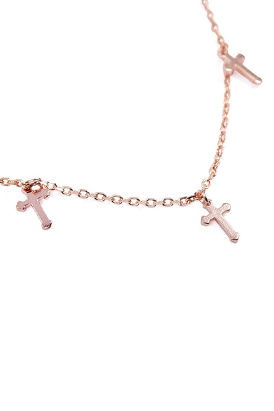 5 DAINTY SMALL CROSS NECKLACE