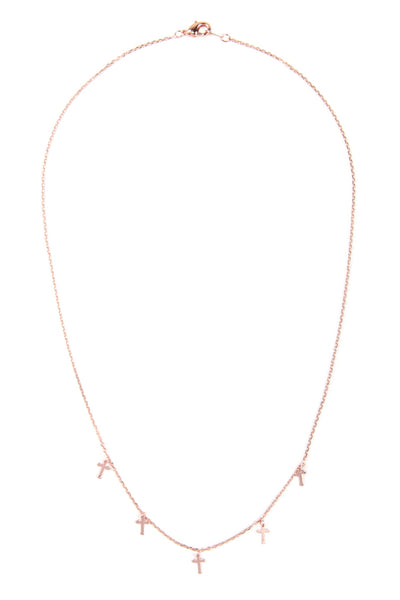 5 DAINTY SMALL CROSS NECKLACE