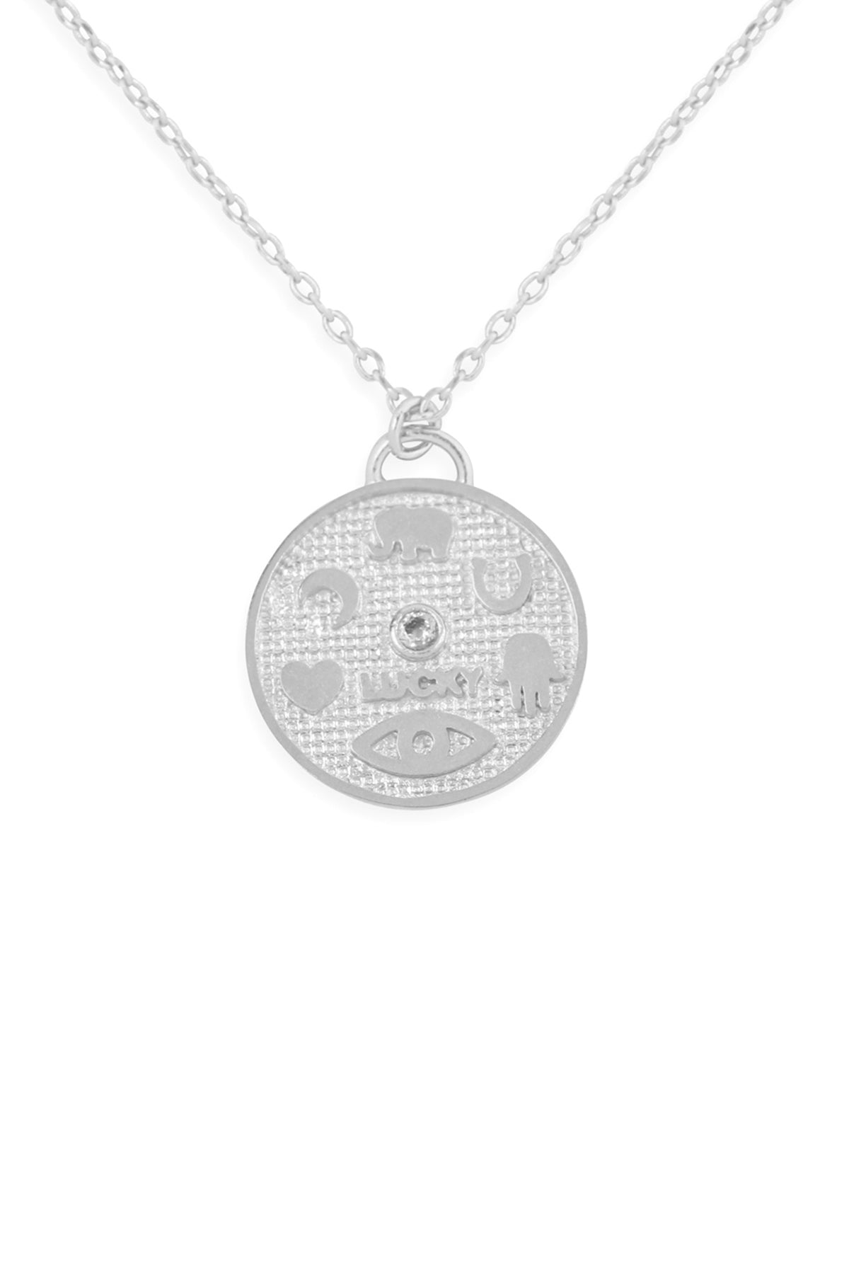 CAST ROUND PENDANT NECKLACE