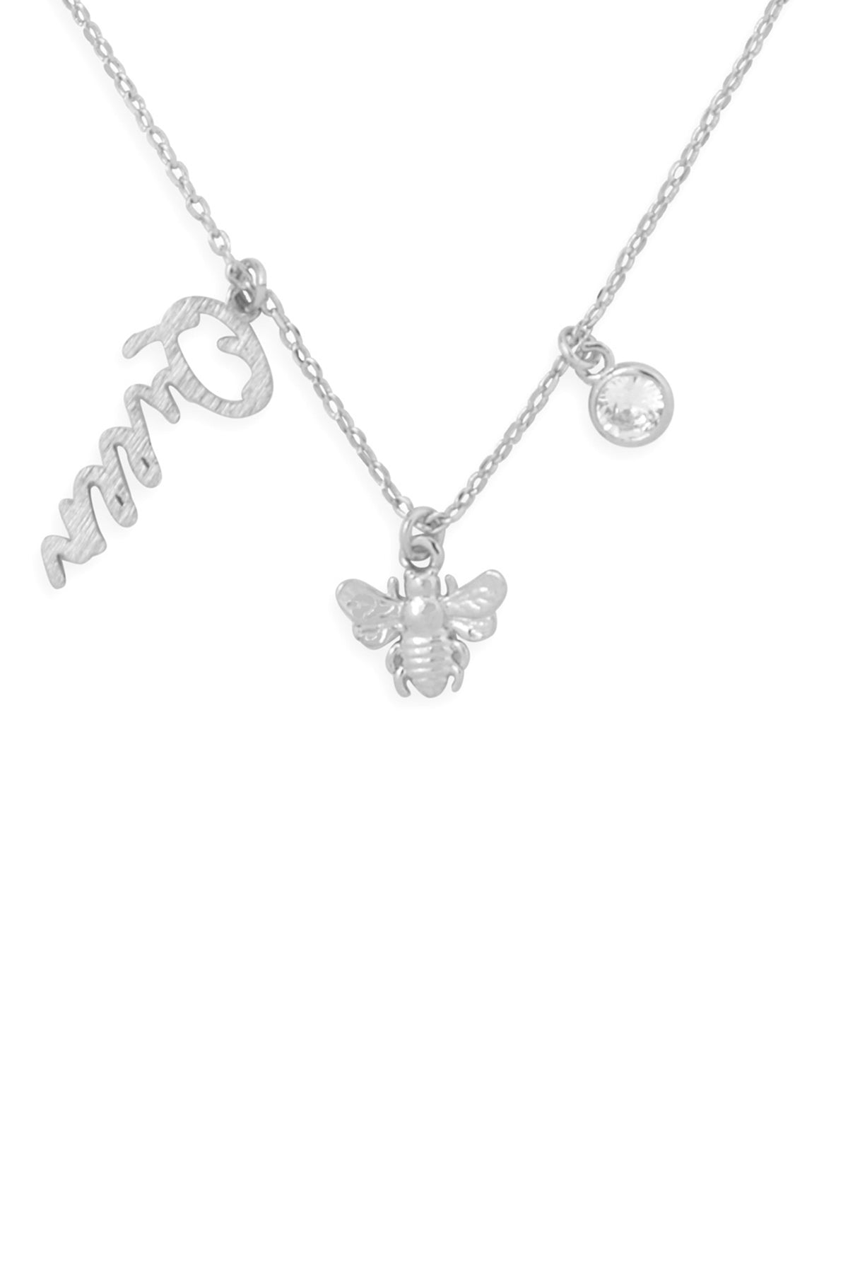 QUEEN BEE CUBIC ZIRCONIA PENDANT NECKLACE