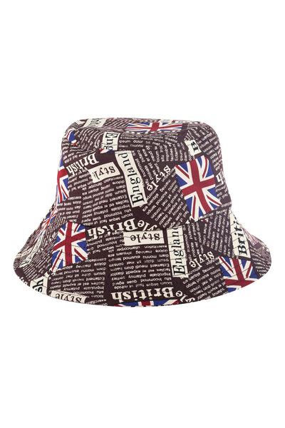 ENGLAND PRINTED BUCKET HAT
