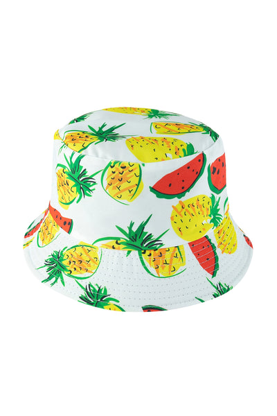 PRINT DOUBLE-SIDE-WEAR REVERSIBLE BUCKET HAT/6PCS