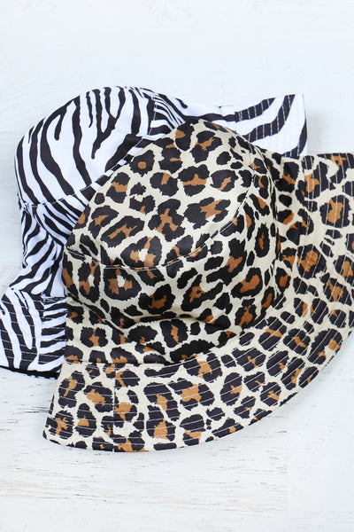ANIMAL SKIN PATTERN BUCKET HAT