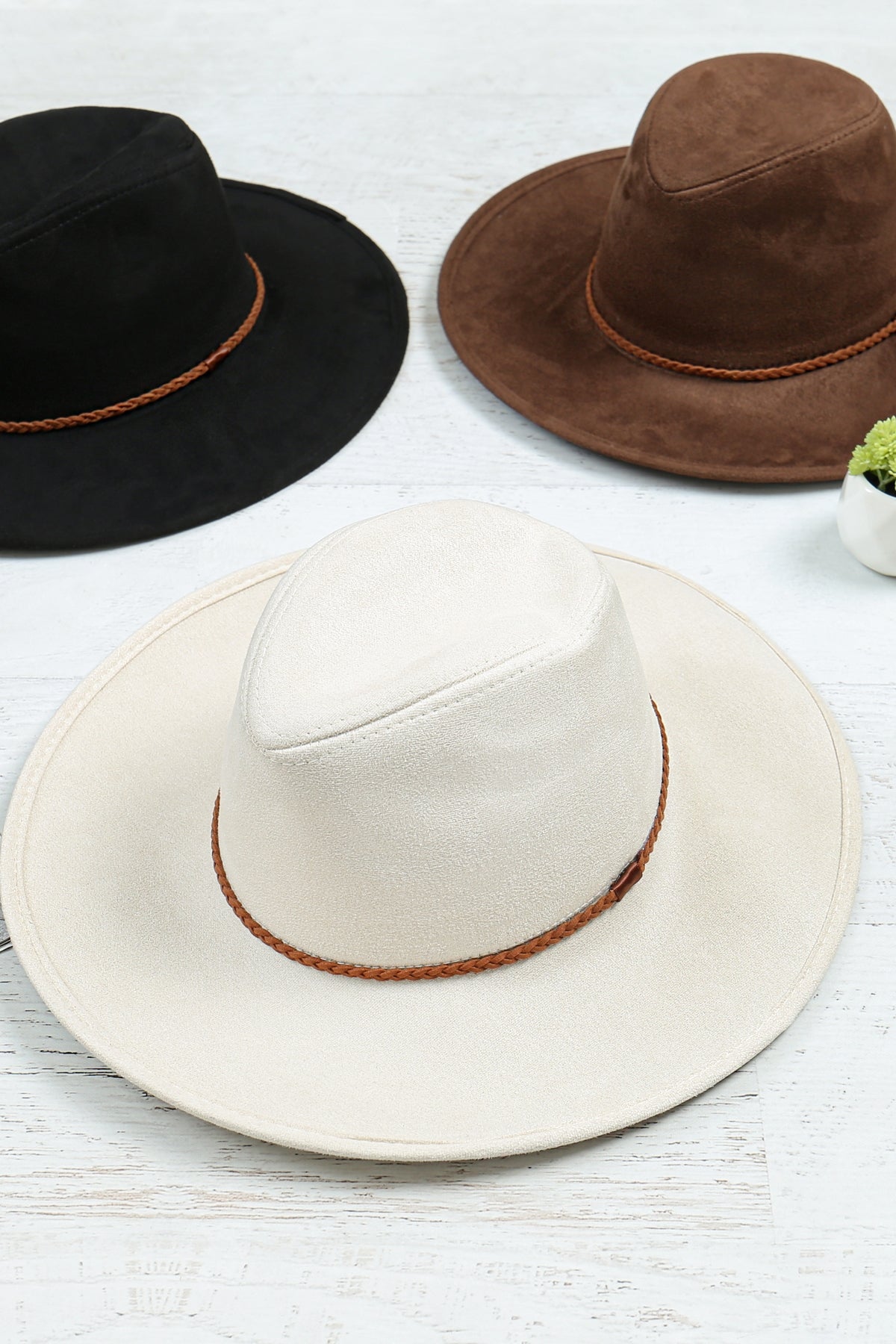 FEDORA BRIM HAT/6PCS