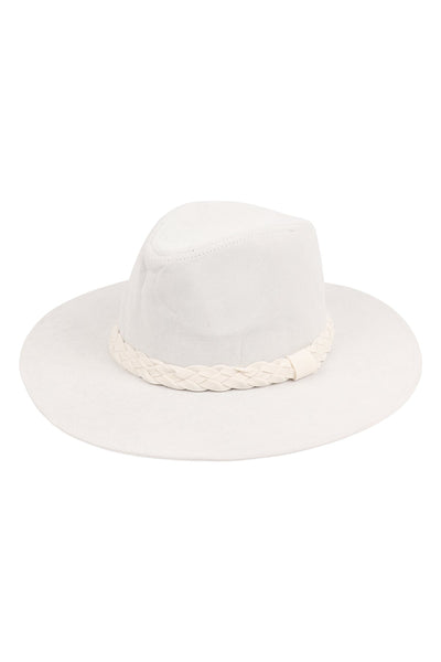 FASHION BRIM HAT WITH BRADED TIE/6PCS (NOW $3.00 ONLY!)