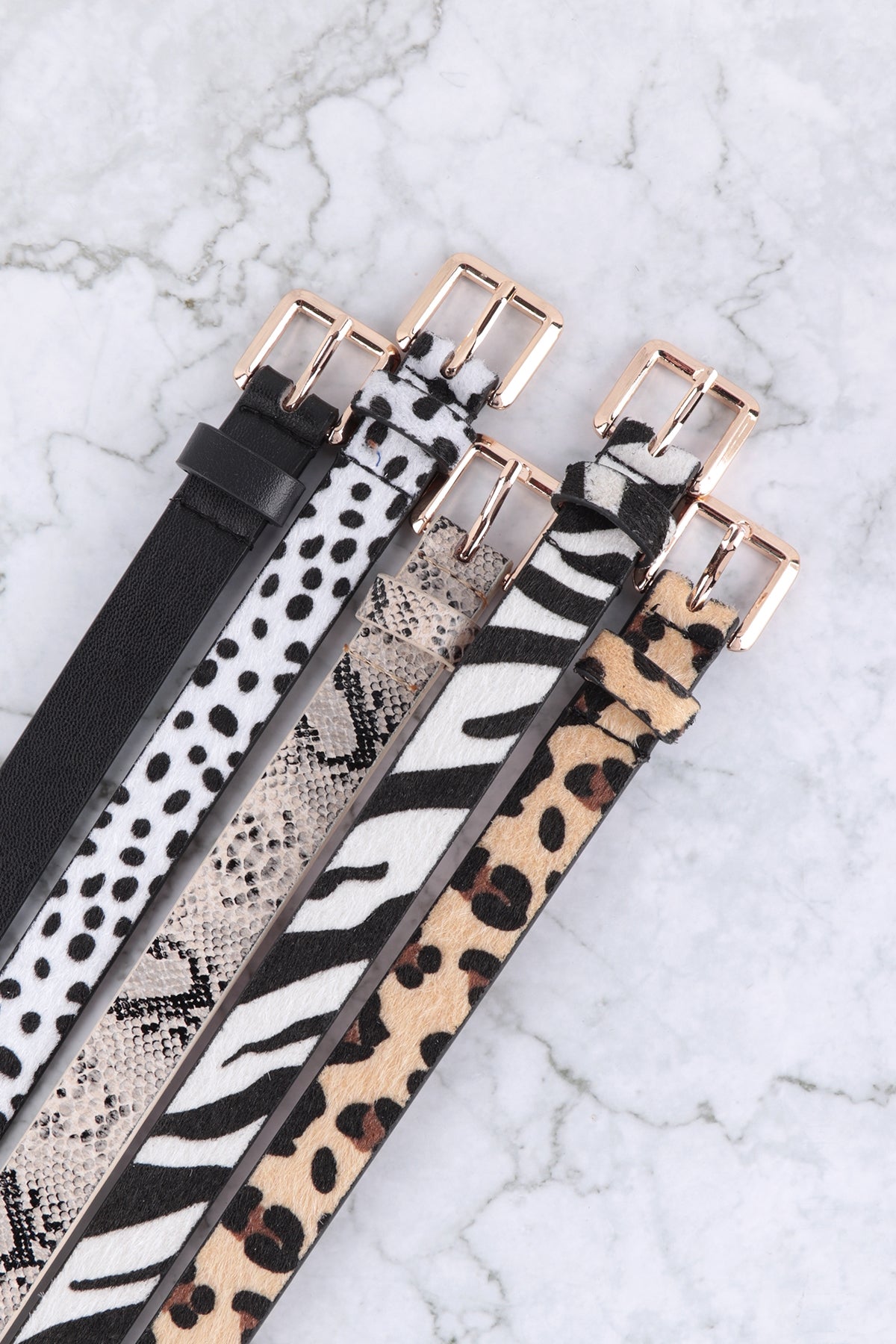 ANIMAL PRINT FASHION LEATHER BELT/6PCS (NOW $1.25 ONLY!)