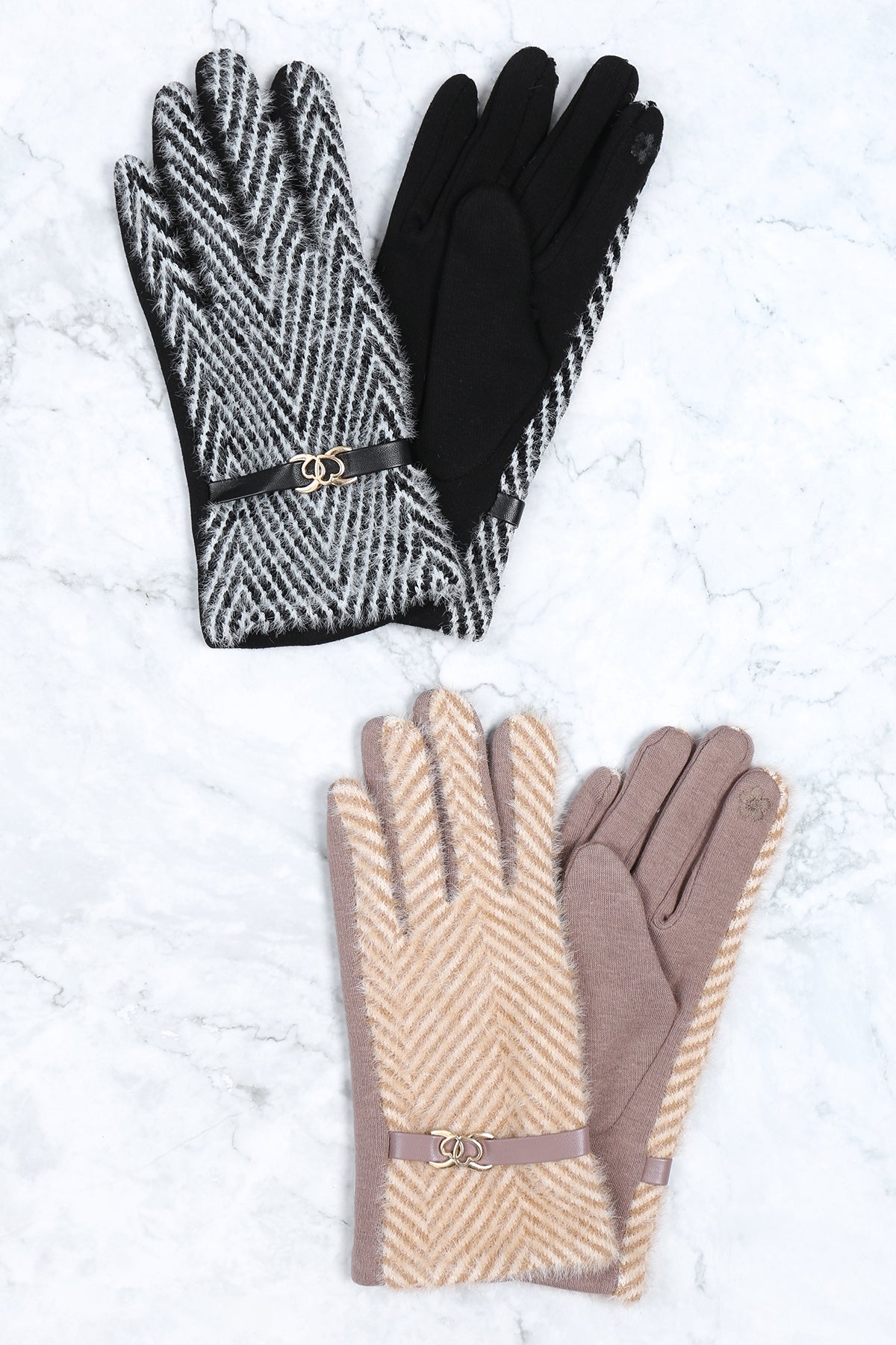 CHEVRON PATTERN FUR SMART TOUCH GLOVES/6PCS (NOW $2.75 ONLY!)