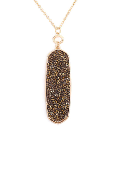 GLITZY PENDANT LONG NECKLACE