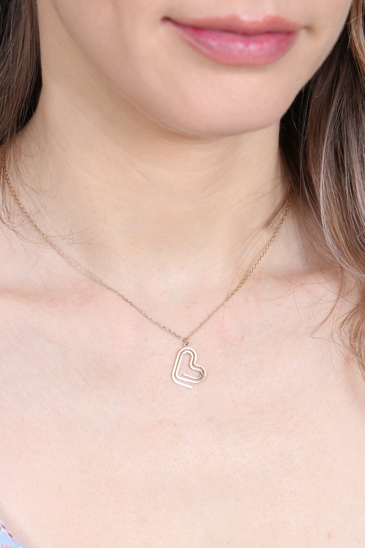 HEART CLIP PENDANT NECKLACE