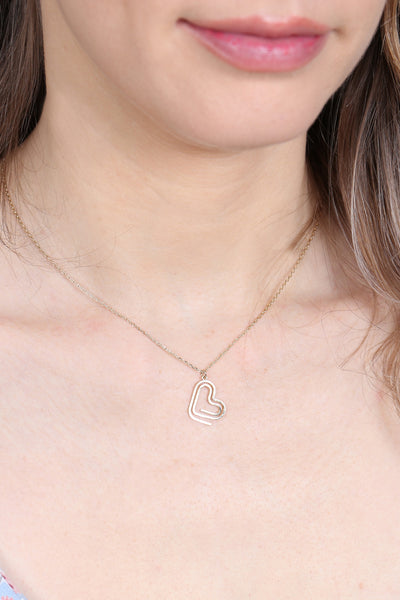 HEART CLIP PENDANT NECKLACE