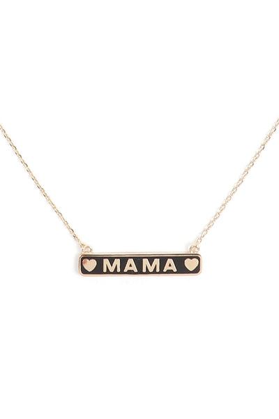 "MAMA" METAL BAR NECKLACE