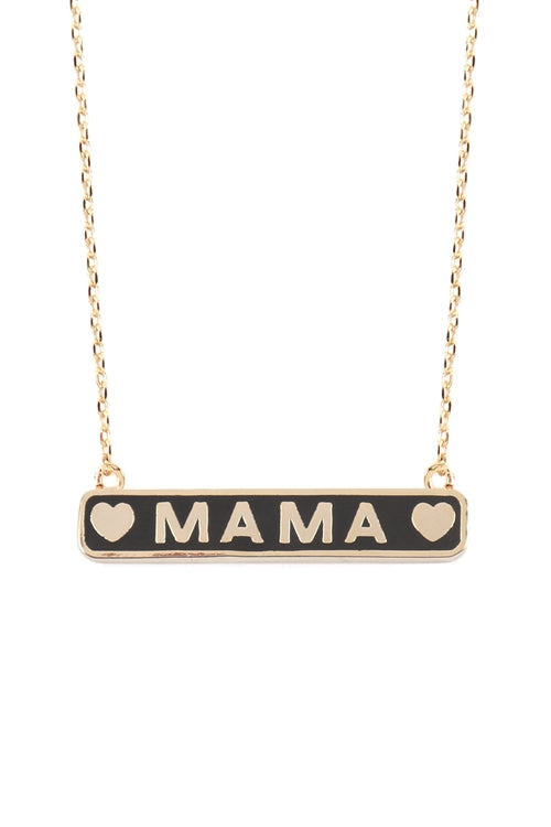 "MAMA" METAL BAR NECKLACE