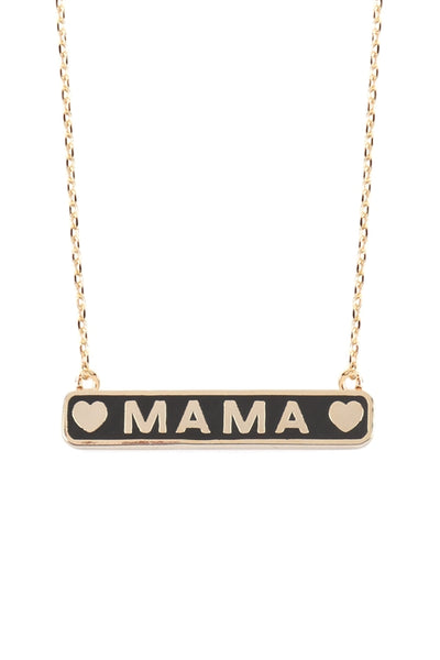 "MAMA" METAL BAR NECKLACE