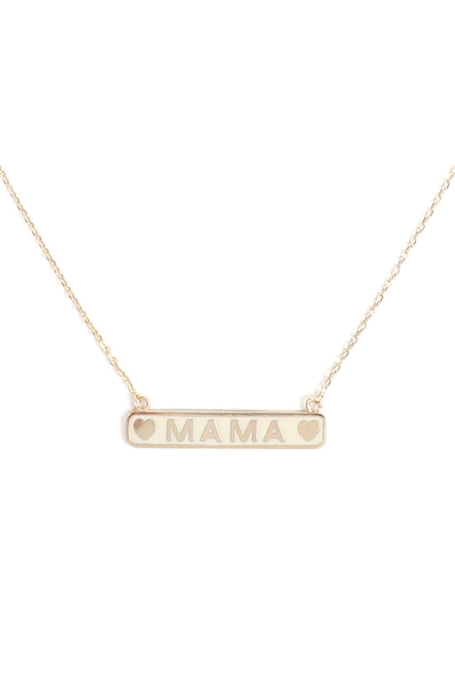 "MAMA" METAL BAR NECKLACE