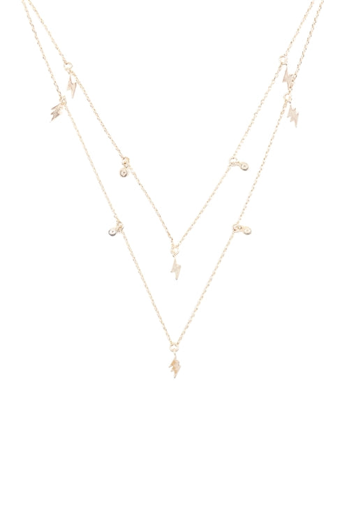 TWO LAYERED LIGHTNING DAINTY PENDANT NECKLACE (NOW $1.25 ONLY!)