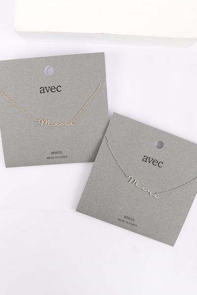 "MAMA" LETTER NECKLACE