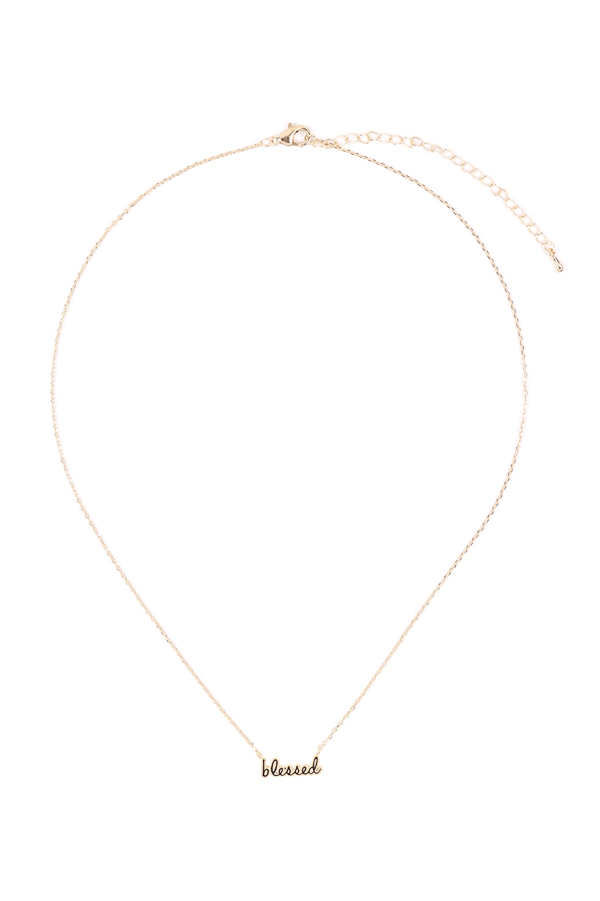 "BLESSED" SCRIPT NECKLACE