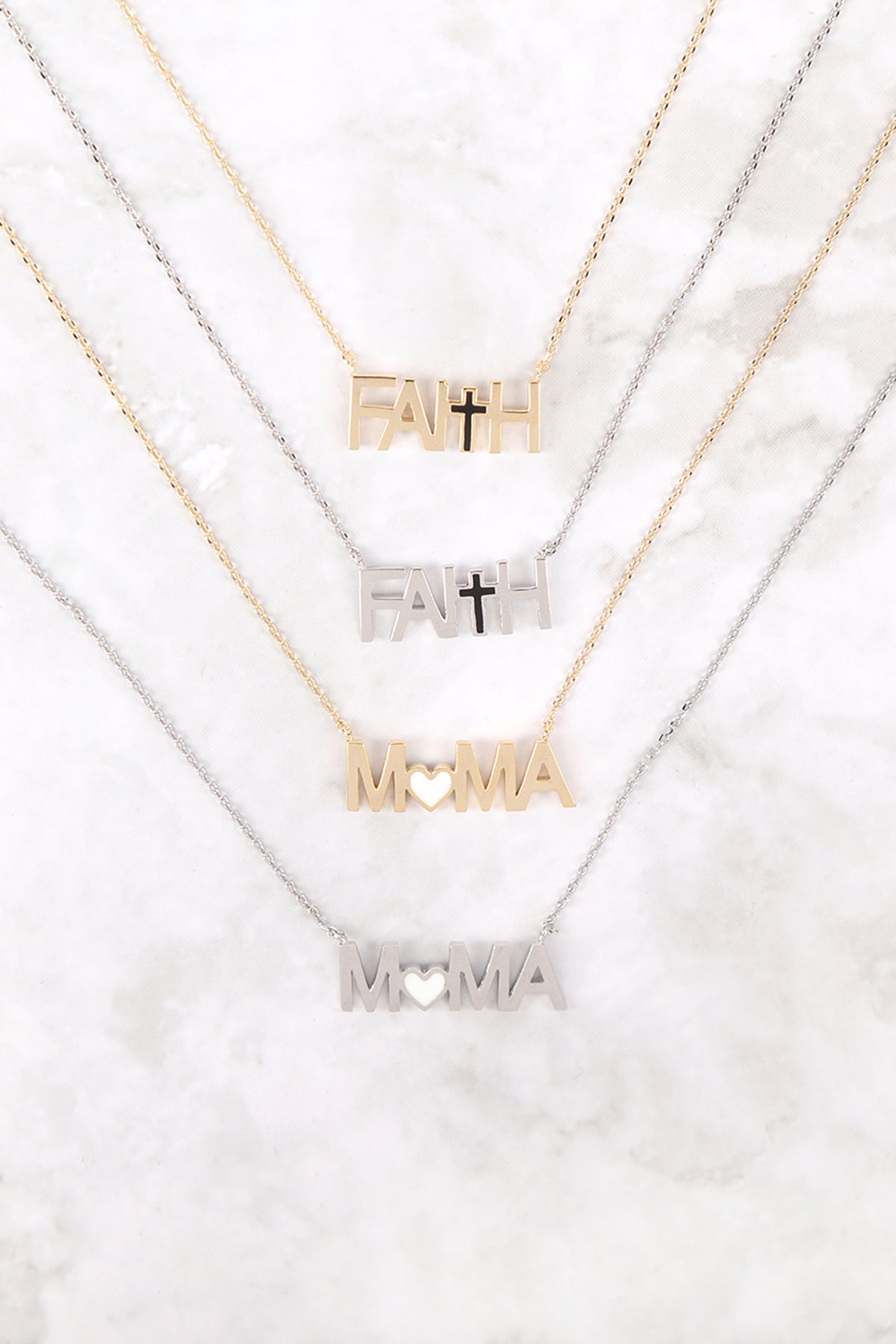 FAITH WITH CROSS INSPIRATIONAL NECKLACE