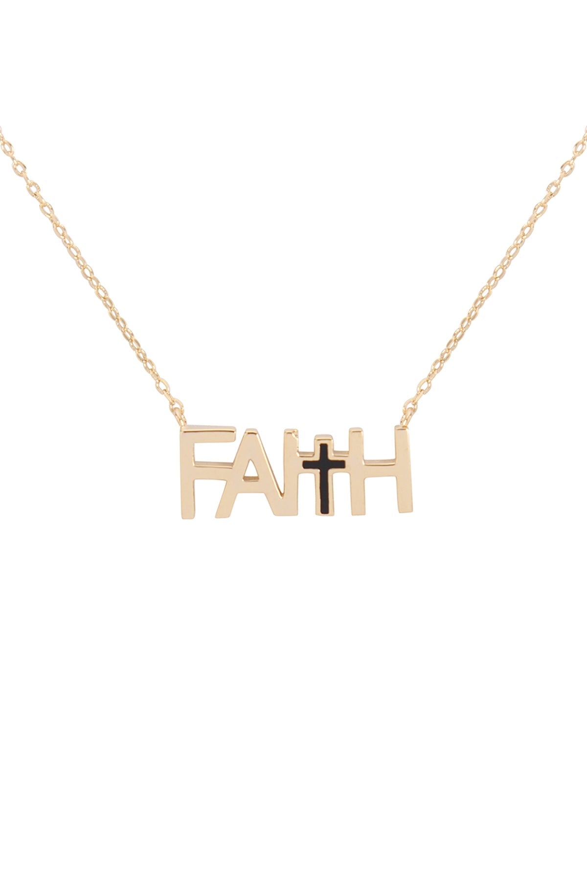 FAITH WITH CROSS INSPIRATIONAL NECKLACE