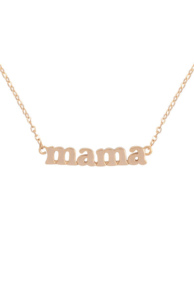 "MAMA" LETTER PENDANT BRASS NECKLACE (NOW $3.00 ONLY!)