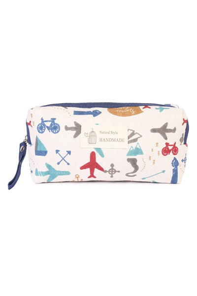 SUMMER AIRPLANE COSMETIC POUCH