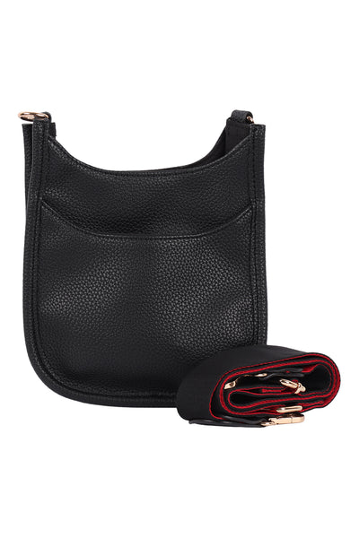 WOMEN'S LEATHER SHOULDER BAG WITH WIDE CHANGEABLE STRAP/1PC