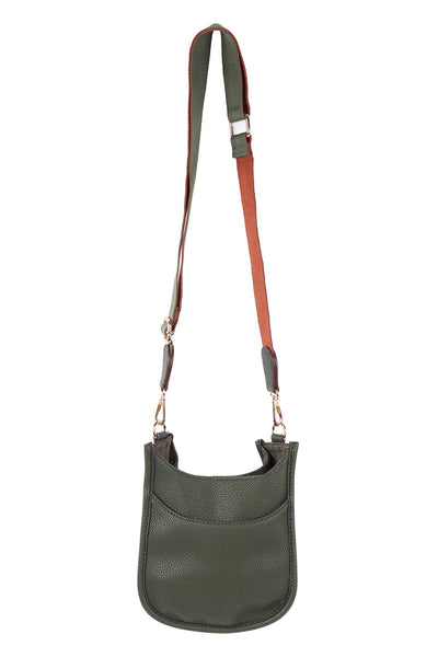 WOMEN'S LEATHER SHOULDER BAG WITH WIDE CHANGEABLE STRAP/1PC