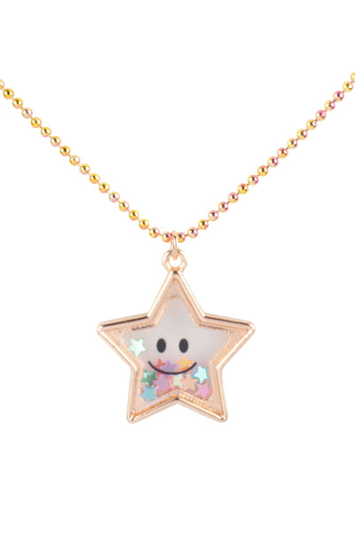 14" STAR GLITTER PENDANT KIDS NECKLACE
