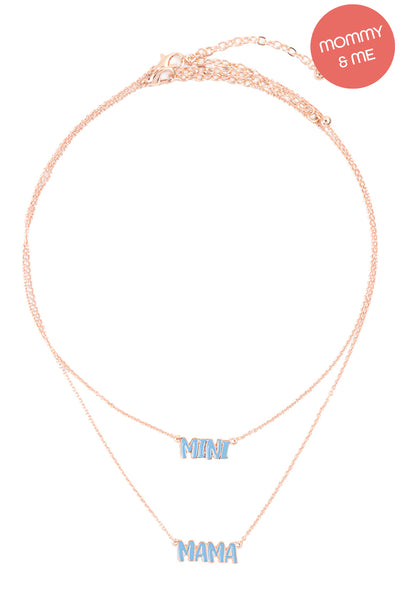 MAMA & MINI PERSONALIZED COLOR 2 SET NECKLACE (NOW $2.00 ONLY!)