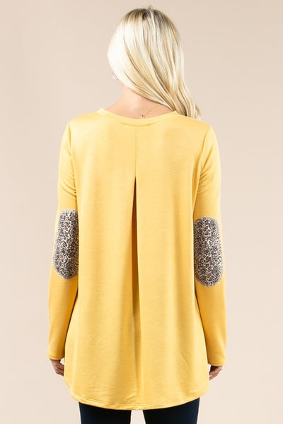 ANIMAL PRINT DETAIL FRENCH TERRY TUNIC-1-2-2-1