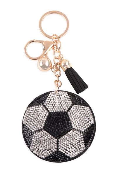 SPORTS SOCCER BALL TASSEL KEYCHAIN