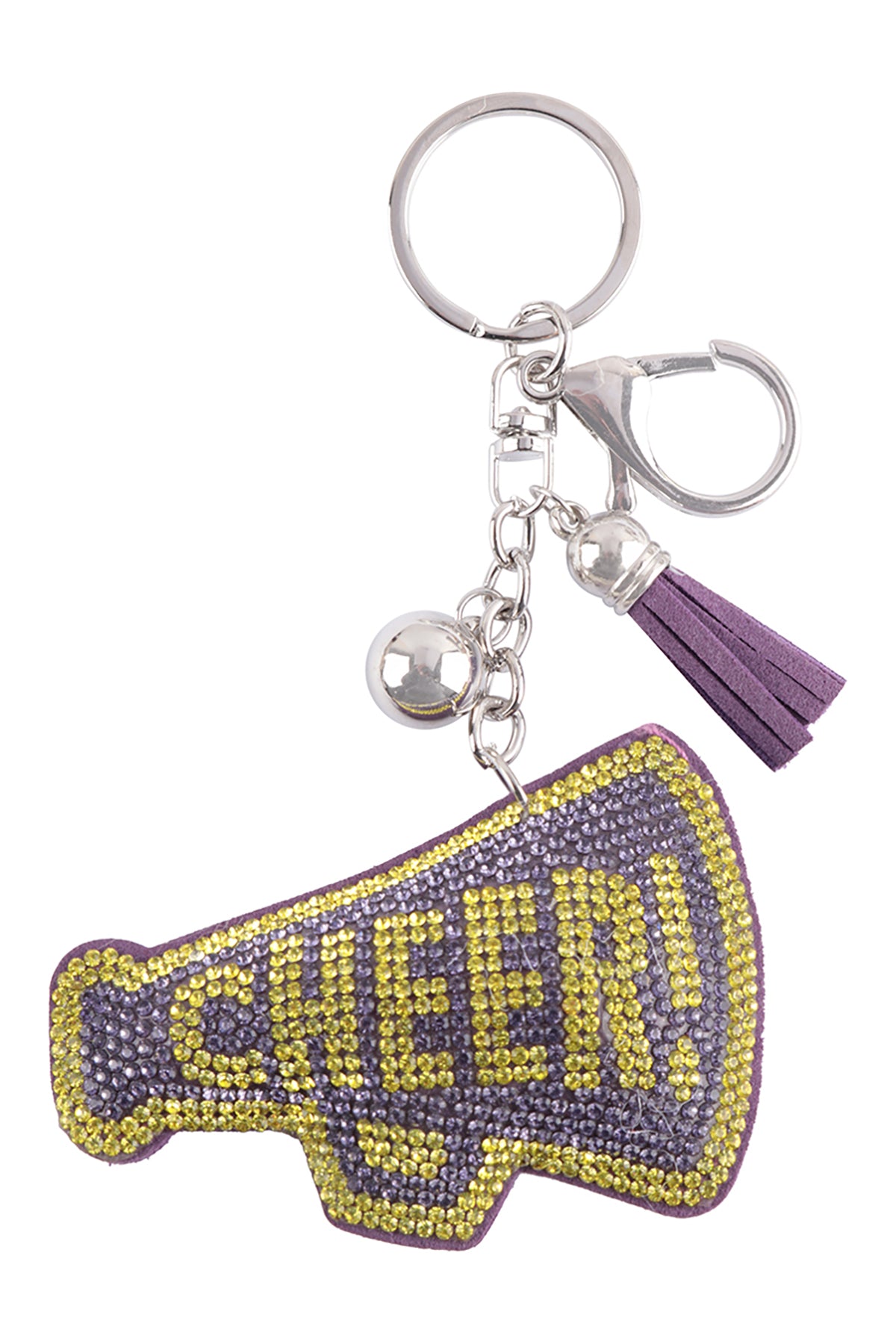 CHEER RHINESTONE TASSEL KEYCHAIN