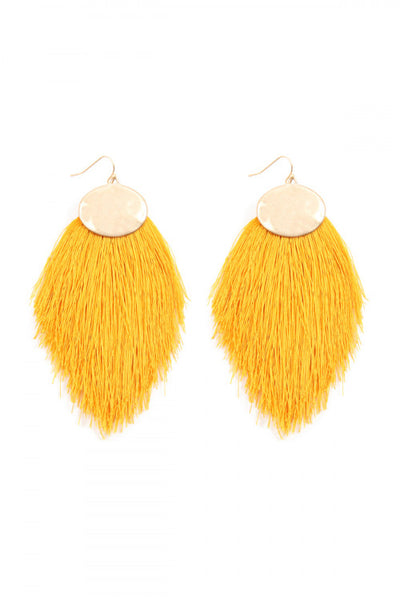 THREAD TASSEL HOOK DROP EARRINGS