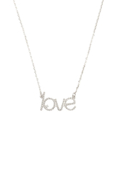 BALL TEXTURE "LOVE" NECKLACE
