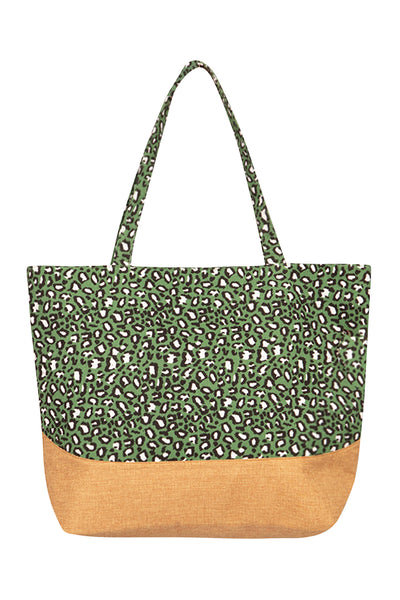 LEOPARD PRINT JUTE TOTE BAG (NOW $2.75 ONLY!)