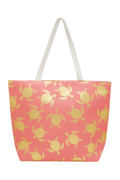 GOLD FOIL TURTLE TOTE BAG